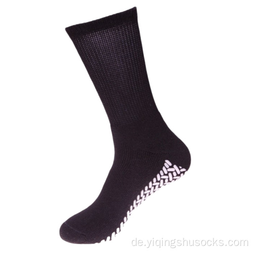 Erwachsene schwarze Socke mit Gummi-Sohle-Anti-Rutsch